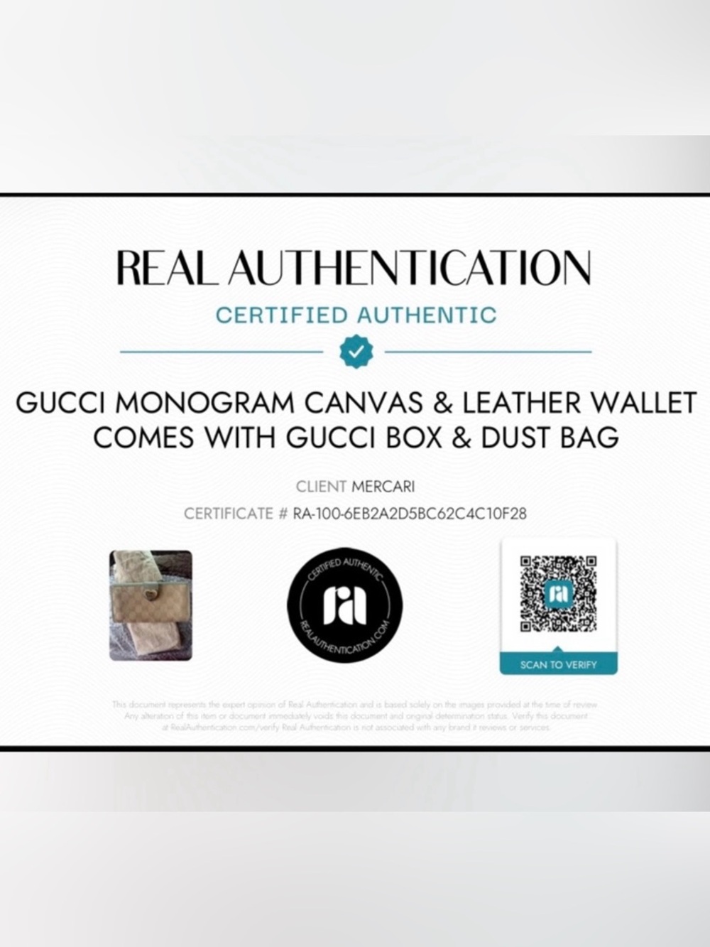 Gucci GG Canvas Heart Continental Wallet Tan Leather w/ Box Dust Bag COA - Picture 2 of 16